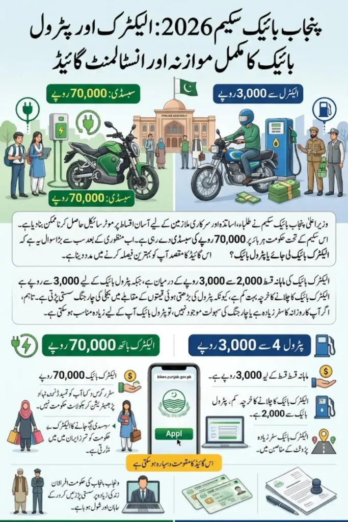 E-Bike vs Petrol Bike 2026: Punjab Scheme Installment Guide
