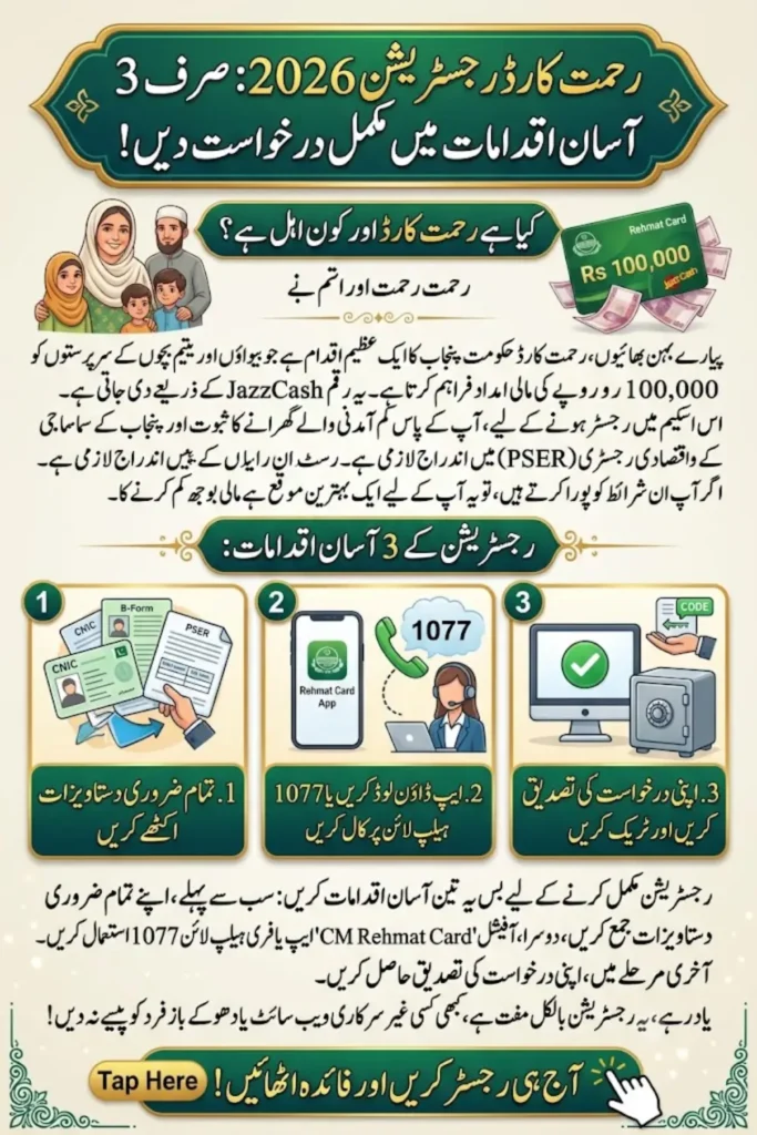 Rehmat Card Registration 2026 – Apply Online in 3 Easy Steps